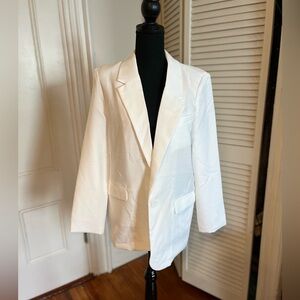 NWT BB Dakota white linen blazer